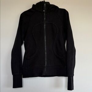 Lululemon Women's Black Zip-Up Jacket/Hoodie